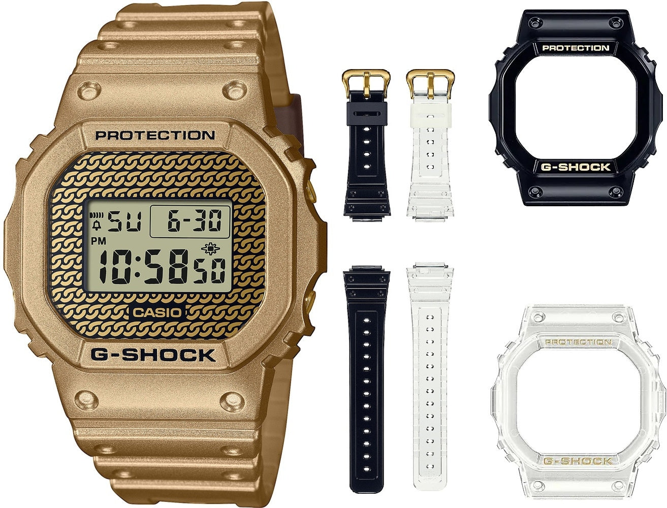 CASIO G SHOCK Mod. THE ORIGIN GOLD CHAIN Limited Edt. Special Pack