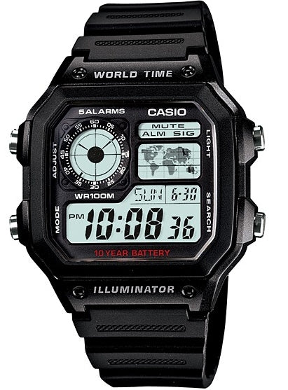 CASIO ILLUMINATOR WORLDTIME AE-1200WH-1AVDF