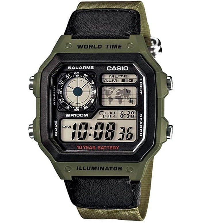 CASIO ILLUMINATOR WORLDTIME AE-1200WHB-3BVDF