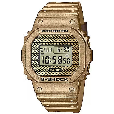 CASIO G-SHOCK Mod. THE ORIGIN - GOLD CHAIN Limited Edt. Special Pack + 2 Extra straps + 2 Extra Bezels DWE-5600HG-1ER