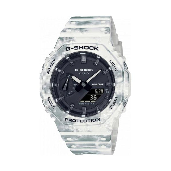 CASIO G-SHOCK Mod. OAK - ALPINE CAMO SERIE Special Edt. SNOW CAMOUFLAGE + Extra Case & Strap **Special Price*** GAE-2100GC-7AER