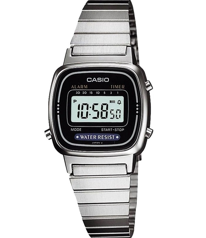 CASIO VINTAGE LADY STEEL Black LA-670WA-1DF